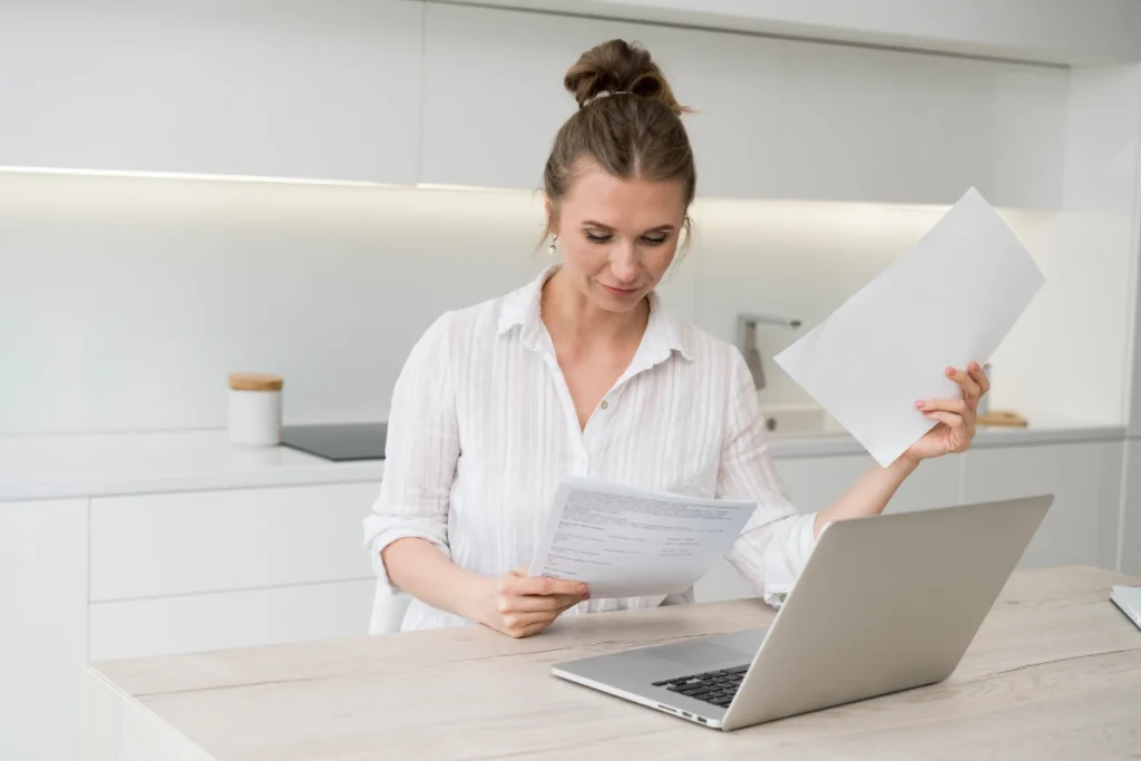 woman using IRS Free File